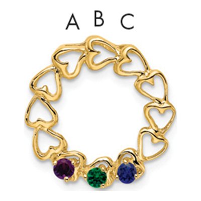 14K Yellow Gold Personalized Family Pendant Mounting