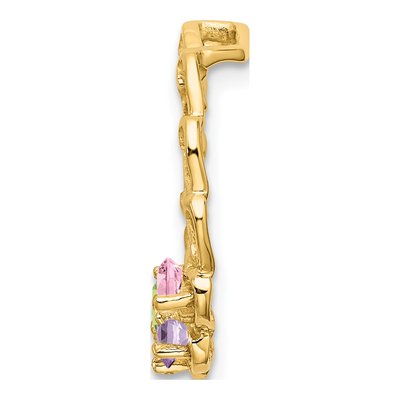 14K Yellow Gold Personalized Family Pendant Mounting – view 3
