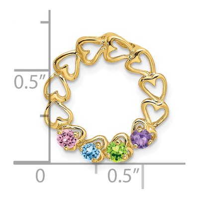 14K Yellow Gold Personalized Family Pendant Mounting – view 5