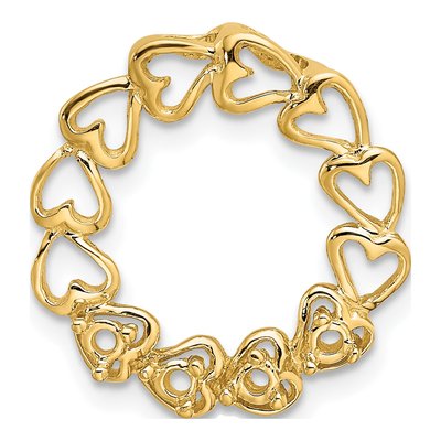 14K Yellow Gold Personalized Family Pendant Mounting – view 6