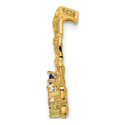 14K Yellow Gold Personalized 5-Stone Family Pendant – view 3
