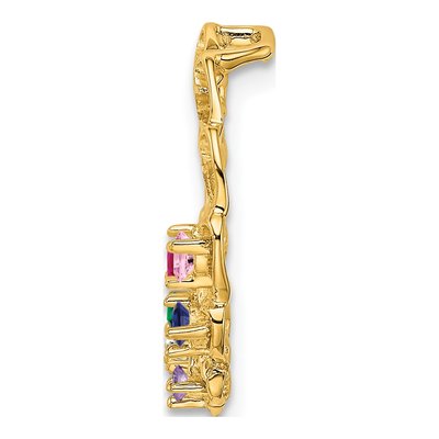 14K Yellow Gold 6-Stone Family Pendant Mounting – view 3