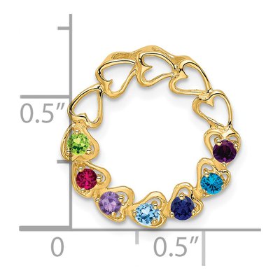 14K Yellow Gold 7-Stone Family Pendant Mounting – view 5