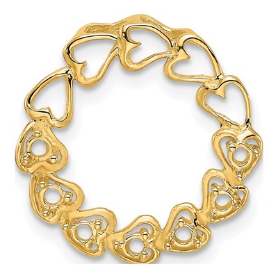 14K Yellow Gold 7-Stone Family Pendant Mounting – view 6