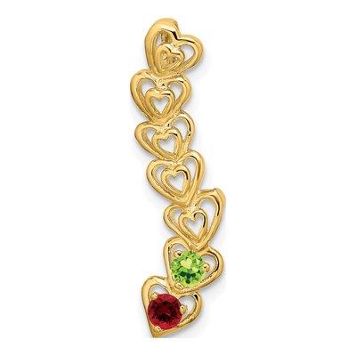 14K Yellow Gold 2-Stone Family Pendant Mounting – view 2