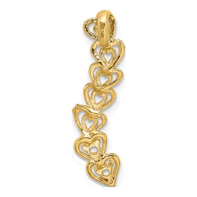 14K Yellow Gold 2-Stone Family Pendant Mounting – view 4