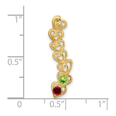 14K Yellow Gold 2-Stone Family Pendant Mounting – view 5