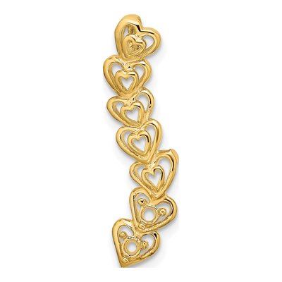 14K Yellow Gold 2-Stone Family Pendant Mounting – view 6