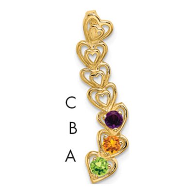 14K Yellow Gold Family Pendant