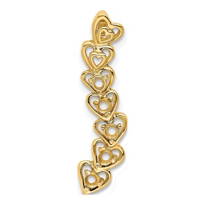 14K Yellow Gold 5-Stone Family Pendant Mounting – view 6