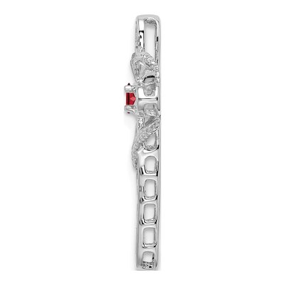 14K White Gold Cross Mother's Pendant Mounting – view 3