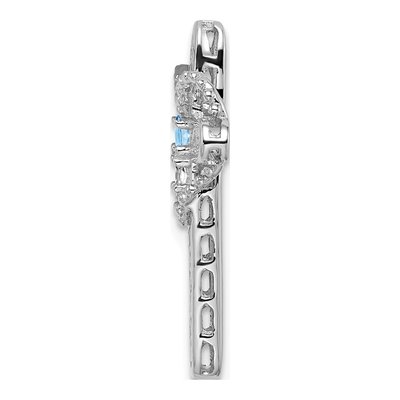 14K White Gold Filigree Cross Mother's Pendant Mounting – view 2