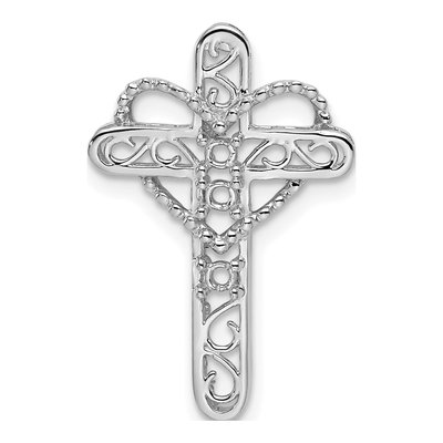14K White Gold Personalized Mother's Cross Pendant – view 5