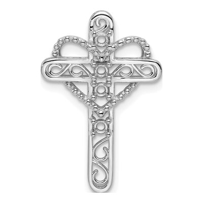 14K White Gold Mother's Cross Pendant – view 5
