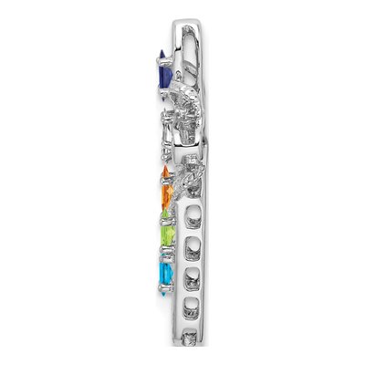 14K White Gold Cross Mother's Pendant Mounting – view 2