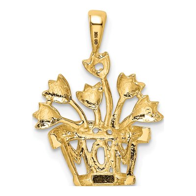 14K Yellow Gold Diamond Mother's Pendant – view 4