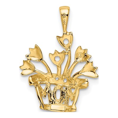 14K Yellow Gold Diamond Mother's Pendant – view 4