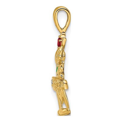 14K Yellow Gold Diamond Family Pendant – view 3