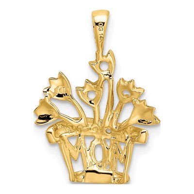14K Yellow Gold Diamond Family Pendant – view 4