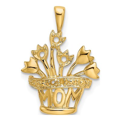 14K Yellow Gold Diamond Family Pendant – view 5
