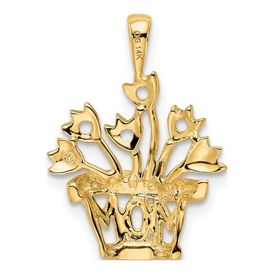 14K Yellow Gold Diamond Mother's Pendant – view 4