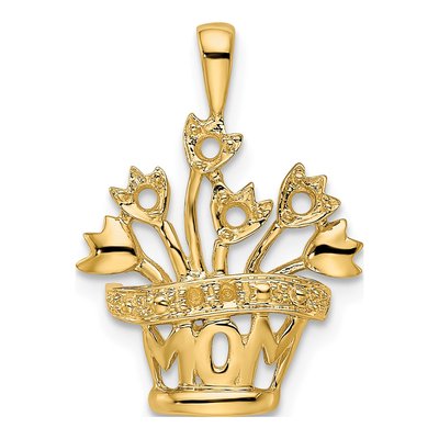 14K Yellow Gold Diamond Family Pendant – view 5