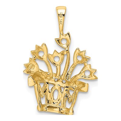 14K Yellow Gold Diamond Family Pendant – view 4