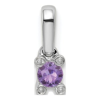 14K White Gold Diamond Family Pendant – view 2