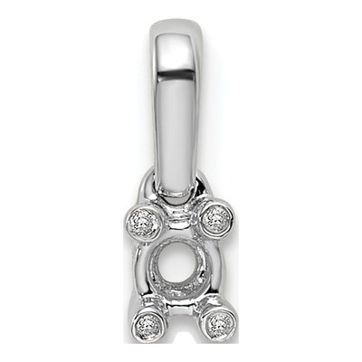 14K White Gold Diamond Family Pendant – view 3