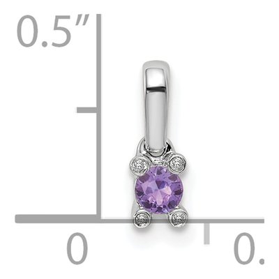 14K White Gold Diamond Family Pendant – view 4