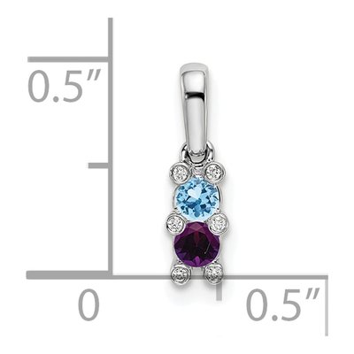 14K White Gold Diamond Personalized Family Pendant – view 5