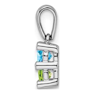14K White Gold Diamond Personalized Family Pendant – view 3