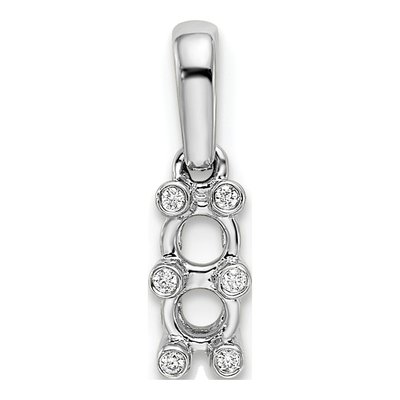 14K White Gold Diamond Personalized Family Pendant – view 4