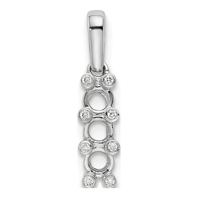 14K White Gold Diamond Personalized Family Pendant – view 3