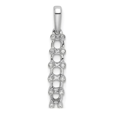 14K White Gold Diamond Family Pendant – view 3