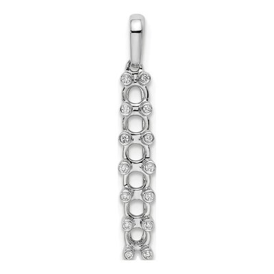 14K White Gold Diamond Family Pendant – view 3