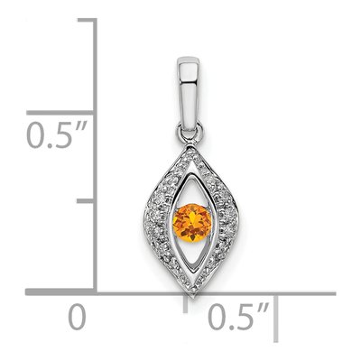 14K White Gold 1/20 ct tw Diamond Personalized Family Pendant – view 4