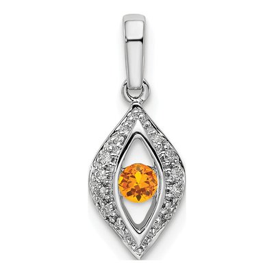 14K White Gold 1/20 ct tw Diamond Personalized Family Pendant – view 2