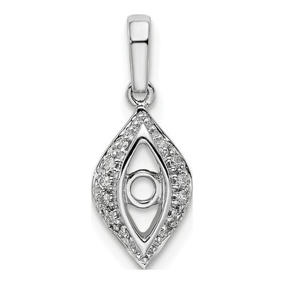 14K White Gold 1/20 ct tw Diamond Personalized Family Pendant – view 3