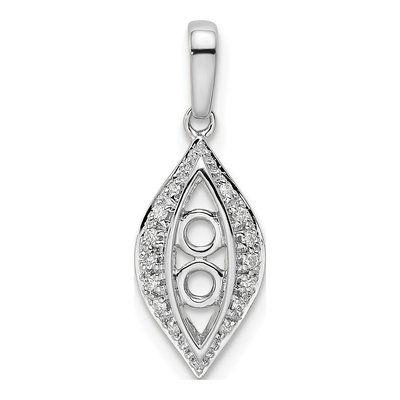 14K White Gold 1/15 ct tw Diamond Family Birthstone Pendant – view 3