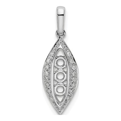 14K White Gold 1/15 ct tw Diamond Personalized Family Pendant – view 3