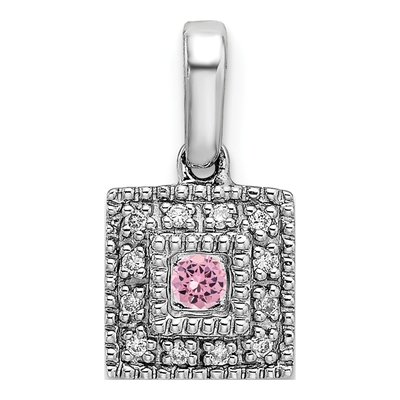 14K White Gold 1/20 ct tw Diamond Family Pendant – view 2
