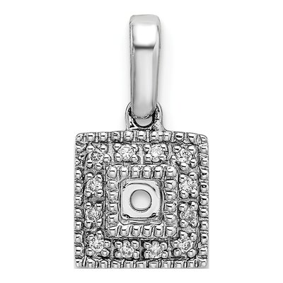 14K White Gold 1/20 ct tw Diamond Family Pendant – view 5