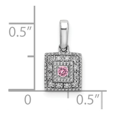 14K White Gold 1/20 ct tw Diamond Family Pendant – view 6
