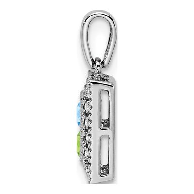 14K White Gold 1/15 ct tw Diamond Family Pendant – view 3