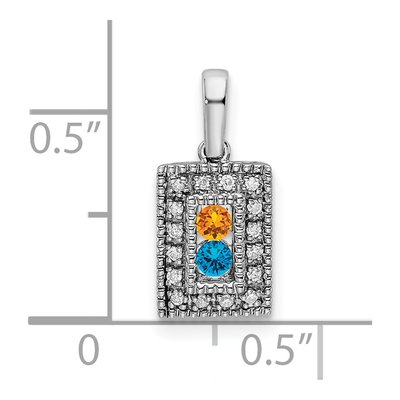 14K White Gold 1/15 ct tw Diamond Family Pendant – view 6