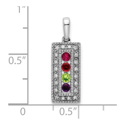 14K White Gold 1/15 ct tw Diamond Family Pendant – view 6
