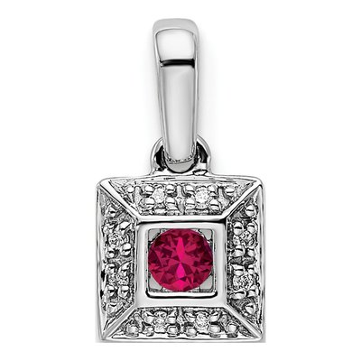 14K White Gold Diamond Family Pendant – view 2