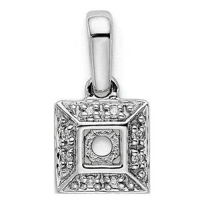 14K White Gold Diamond Family Pendant – view 5
