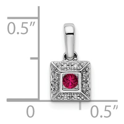 14K White Gold Diamond Family Pendant – view 6